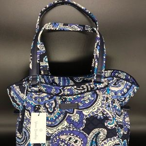Vera Bradley Iconic Satchel in Deep Night Paisley